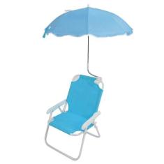 Imagem de Cadeira de Praia Infantil Com Guarda-chuva, Gramado Dobrável Ao Ar Livre e Cadeira de Acampamento, Cadeira Guarda-chuva Infantil Portátil para Praia, Acampamento, Piscina,