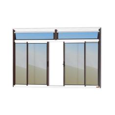 Imagem de Janela Plus 4 Folhas Com Bandeira Vidro Reflex 120cm X 200cm