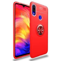 Imagem de SORAKA Capa para Xiaomi Redmi Note 7 com suporte para anel Capa Slim Fit de TPU macio Capa Xiaomi Redmi Note 7 com placa de metal para suporte magnético de telefone para carro