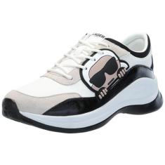 Imagem de Karl Lagerfeld Paris Tênis feminino Coty, Preto/branco brilhante, 39