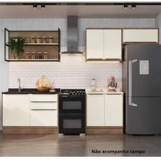 Imagem de Cozinha Completa 5 Peças 6 Portas Viena Freijó / Cinza Argila