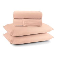 Imagem de Jogo de Cama Liso Lençol 03 e 04 Pçs Malha 100% Algodão Fio Penteado 3