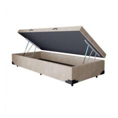 Imagem de Base Box Baú Solteiro Bege Suede - 39x78x188
