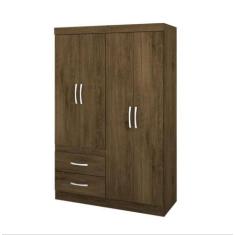 Imagem de Guarda Roupa Vegas Solteiro 4 Portas E 2 Gavetas Ipê Mopar Móveis