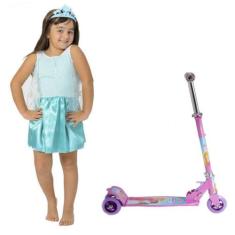 Imagem de Conjuntinho de Patinete Infantil e Fantasia de Princesa - DM Toys