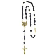 Imagem de Colar Terço de Pescoço Medalha das Duas Cruzes 