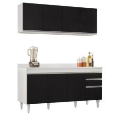 Imagem de Armário Aéreo Nevada E Balcão Para Pia Com Tampo 160cm Arkansas Branco