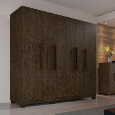 Imagem de Guarda-Roupa Casal 100% MDF com 06 Portas e 04 Gavetas Londres Prime Wengue Naturale Imop