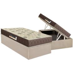 Imagem de Conjunto Box Baú Solteiro: Colchão Espuma Orthoflex D28 / Livorno + Base CRC Suede Clean(88x188)