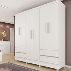 Imagem de Guarda- Roupa Casal 6 Portas 4 Gavetas Com 8 P s Oregon