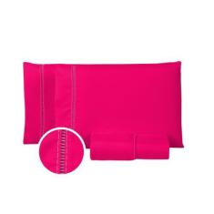 Imagem de Jogo De Lençol Ponto Palito Casal Queen Micropercal - Amora Enxovais