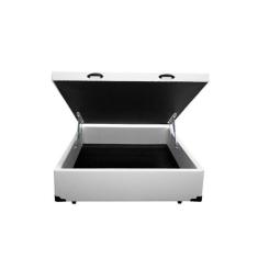 Imagem de Base Box Baú Blindado Viúva AColchoes Sintético Branco 41x128x188