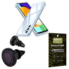Imagem de Kit Capinha AntiShock Galaxy A55 + Suporte Magnetico + Pelicula de Vidro 3D - ArmyShield