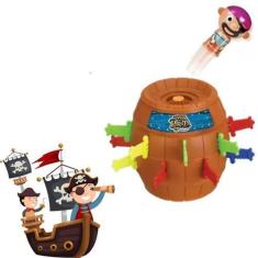Imagem de Brinquedo Infantil Jogo Barri'l Do Pirat'a Grande 18X13 Tabuleiro Pega
