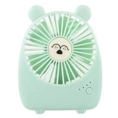 Imagem de Urso Ventilador Pequeno Kawaii Fofo Mini de Mesa Escrivaninha Trabalho