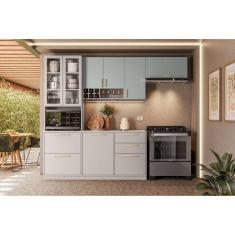 Imagem de Cozinha Modulada 4 Peças Essence Itatiaia 100% Mdf Cinza/Gris