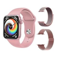 Imagem de Relógio Smartwatch Inteligente Feminino Hw19 Com 2 Pulseiras - Alzza