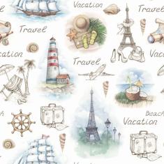 Imagem de Papel De Parede Adesivo Lavável Travel 6M