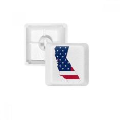 Imagem de Kit de atualização de teclado mecânico PBT teclado mecânico com estrelas e estrelas da Califórnia Mapa dos EUA