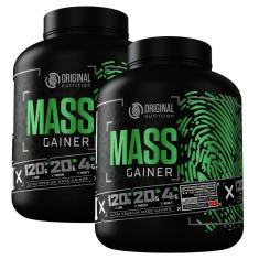 Imagem de Kit 2x Mass Gainer Hipercalórico 1800G - Original Nutrition - Morango-Unissex