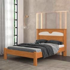 Imagem de Cama Queen Size MDF Nature Off White Flex Amsterdã Fênix