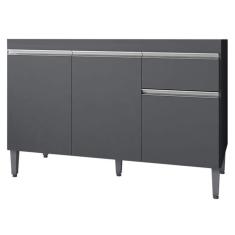 Imagem de Balcao Para Pia 118 Cm 3 Portas Tatiane Cinza Reajl