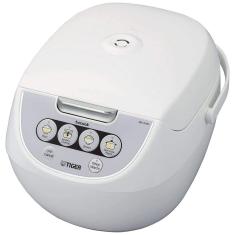 Imagem de Panela de Arroz Elétrica 2,4L com prato Tacook, 110V 670W, Tiger JBVA18U, Branco