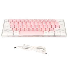 Imagem de Mini Teclado para Jogos RGB, Teclado Compacto de 61 Teclas Com 6 Efeitos de Luz de Fundo e Design Ergonômico para Digitador, Compatível Com 11 10 8 7 Vista, Com Teclas Revestidas