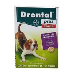 Imagem de Drontal Plus Carne Cães 10kg 4 Comprimidos Bayer