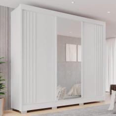 Imagem de Guarda-roupa Casal com Espelho 3 Portas 4 Gavetas Atenas