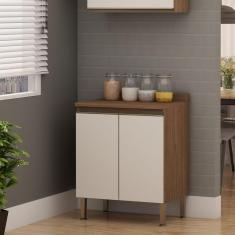 Imagem de Balcão 70cm 2 Portas Conecta GenialFlex Ébano/Off White