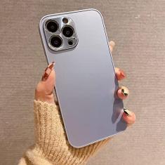 Imagem de Capa de telefone em acrílico sólido fino para iPhone 7 8 Plus X Xs Max Xr Metal Alumínio Capa de proteção de câmera para iPhone 13 11 12 Pro Max, cinza, para iPhone 13