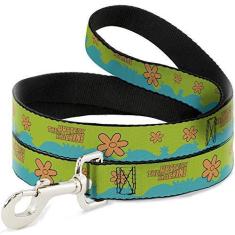 Imagem de Buckle-Down Coleira para cães Scooby Doo The Mystery Machine Paint Job Verde Aqua Laranja 1,0 m de comprimento 2,5 cm de largura