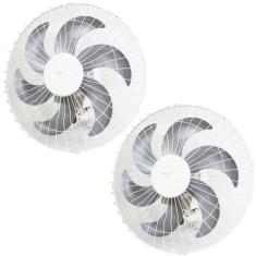 Imagem de Kit 2 Ventiladores Parede 50cm 200W Industrial Turbo Turbão 6 Pás Bivolt    Vitalex