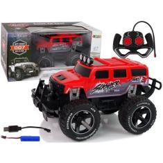 Imagem de Brinquedo Carrinho Controle Remoto Recarregável Off Road Jeep Caminhon