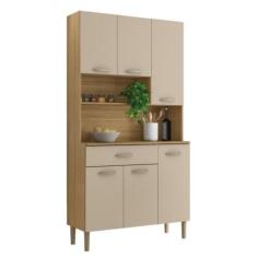 Imagem de Armário De Cozinha Completa 6 Portas 1 Gaveta Apolo