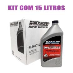 Imagem de Óleo Tcw3 Quicksilver 2 Tempos Motor De Popa Kit Com 15 Lts - Mercury