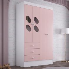 Imagem de Guarda Roupa Infantil 4 Portas com Janela 2 Gavetas Maya Rodial