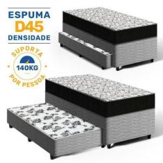 Imagem de Cama Box com Colchão de Espuma D45 Ortobom Airtech 150 + Auxiliar de E