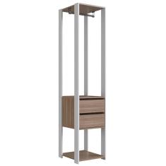 Imagem de Guarda Roupa Closet 02 Gavetas 183X40cm Branco Montana PRODDY