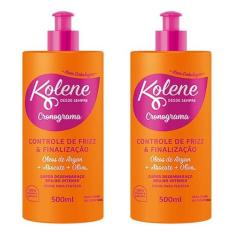 Imagem de Creme Para Pentear Kolene 500ml Cronograma - Kit Com 2un
