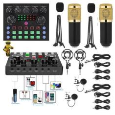 Imagem de Sistema De Audio Podcast Live V8s Cast Webcast Com 2 Microfones Conden
