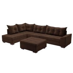 Imagem de sofá de canto itapema veludo café