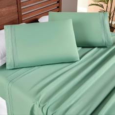 Imagem de Conjunto Cama Casal Queen Size Cherry Bordado Inglês 200