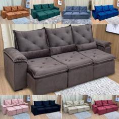 Imagem de Sofá Reclinável Retrátil Elegante P/ Sala Confortavel 2,70M - Alpoim