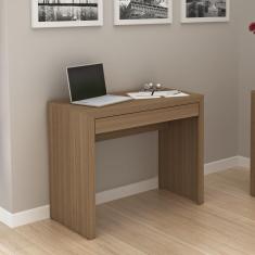 Imagem de Mesa de Escritório com 1 Gaveta Tecno Mobili - Amêndoa