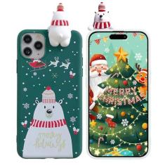 Imagem de Changjia Capa de Natal para iPhone 13 Pro Max, Feliz Natal 3D fofo boneco de neve Papai Noel/chifres de alce veado silicone macio TPU mulheres meninas capa protetora de presente para iPhone 13 Pro Max