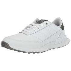 Imagem de adidas Tênis de golfe masculino S2g Spikeless Leather 24, Calçado branco/carvão, 45
