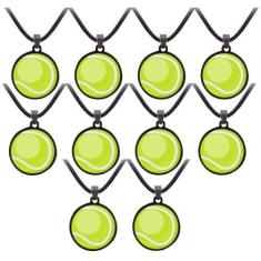 Imagem de 20 Colar Metal Beach Tennis Lembrancinha Esporte Tenis - Tudo em Metal