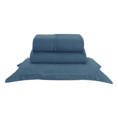 Imagem de Kit Jogo Lençol Elastico 300 fios Cama Solteiro 3 Peças Fronha Aba Ame